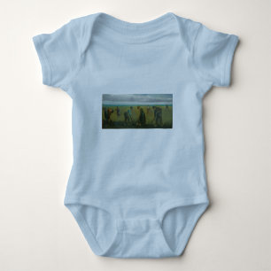 Bauern von Van Gogh oder Bauern beim Kartoffelpfla Baby Strampler