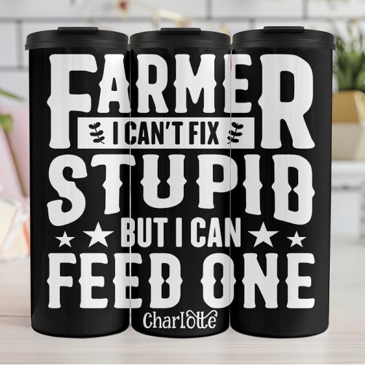 Bauern Weisheit: Füttre den Dummen Thermosbecher