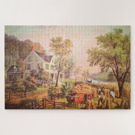 Bauern Zuhause ernten großes Rätsel Puzzle (Horizontal)