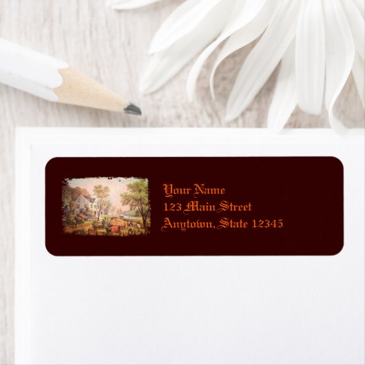 Bauern Zuhause Harvest-Rücksendeadressen-Aufkleber (Insitu)