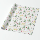 Bauernbaum, grüne frohe Weihnachten Geschenkpapier (Ungerollt)