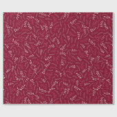 Bauernburgund rustikale Laubbaumstruktur niedlich Geschenkpapier (Flach)