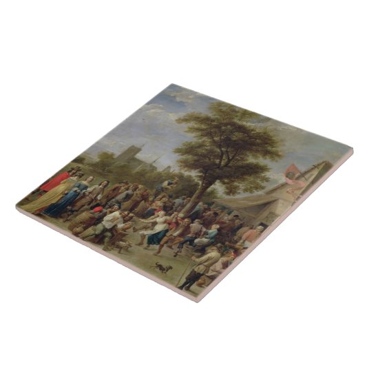 Bauernc$fröhlich-making, c.1650 (Öl auf Leinwand) Fliese (Seite)