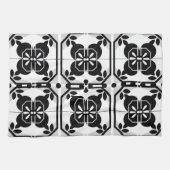 Bauerndesign aus schwarzem und weißem portugiesisc geschirrtuch (Horizontal)