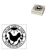 Bauerneier Familienbetrieb Rustikales Hühnchen Gummistempel (Stempel)