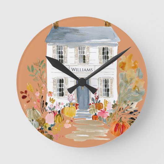 Bauernfallprogramm Monogram Runde Wanduhr (Vorderseite)