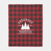Bauernfamilie Name Red Buffalo Kariert Fleecedecke (Vorderseite)
