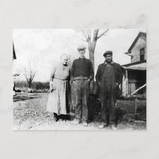 Bauernfamilie Ohio 1929 Postkarte (Vorderseite)