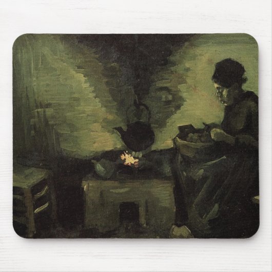Bauernfrau am Kamin Vincent van Gogh Mousepad (Vorne)