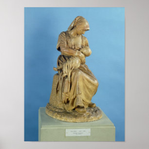 Bauernfrau Füttre ihr Kind Poster