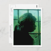 Bauernfrau gegen Fenster, Vincent van Gogh Postkarte (Vorne/Hinten)