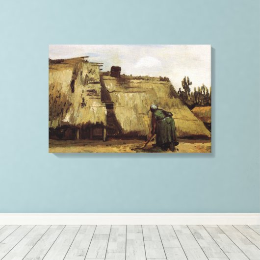 Bauernfrau Gramming Hütte von Vincent van Gogh Leinwanddruck (Insitu (Holzboden))
