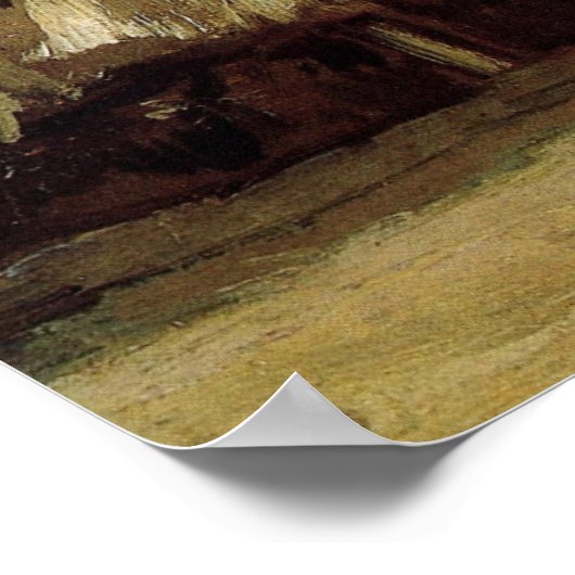 Bauernfrau Gramming Hütte von Vincent van Gogh Poster (Ecke)