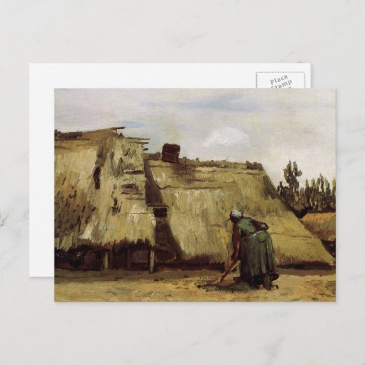 Bauernfrau Gramming Hütte von Vincent van Gogh Postkarte (Vorne/Hinten)