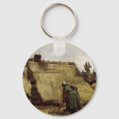 Bauernfrau Gramming Hütte von Vincent van Gogh Schlüsselanhänger (Rückseite)