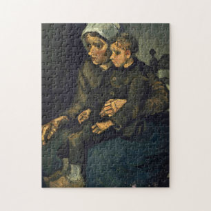 Bauernfrau mit Kind auf ihrem Schoß, 1885 von Vinc Puzzle