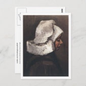 Bauernfrau mit weißer Kappe, Vincent van Gogh Postkarte (Vorne/Hinten)