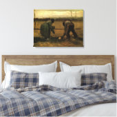 Bauernfrau Pflanzende Kartoffel von Vincent van Go Leinwanddruck (Insitu (Schlafzimmer))