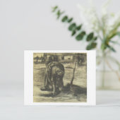 Bauernfrau Pflanzende Kartoffeln, Vincent van Gogh Postkarte (Stehend Vorderseite)