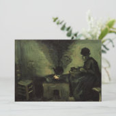 Bauernfrau von Feuerstelle von Vincent van Gogh (Stehend Vorderseite)