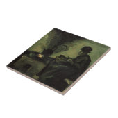 Bauernfrau von Feuerstelle von Vincent van Gogh Fliese (Seite)