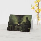 Bauernfrau von Feuerstelle von Vincent van Gogh Karte (Gelbe Blume)