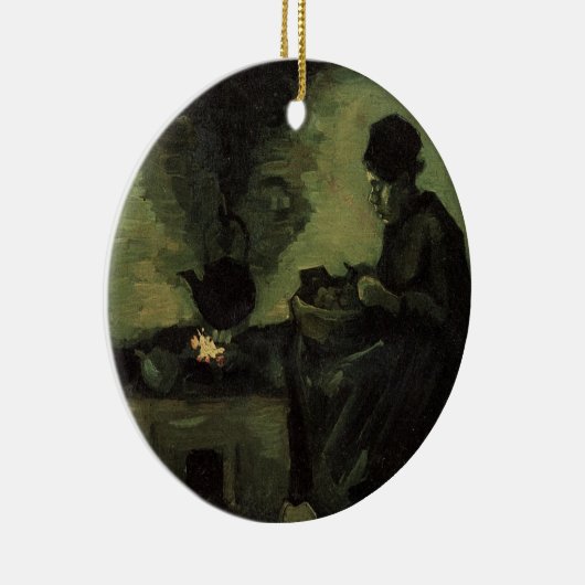 Bauernfrau von Feuerstelle von Vincent van Gogh Keramikornament (Rechts)