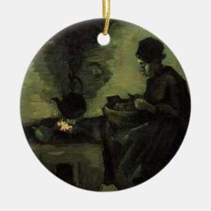 Bauernfrau von Feuerstelle von Vincent van Gogh Keramikornament