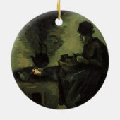 Bauernfrau von Feuerstelle von Vincent van Gogh Keramikornament (Hinten)