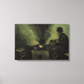 Bauernfrau von Feuerstelle von Vincent van Gogh Leinwanddruck (Vorderseite)