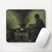 Bauernfrau von Feuerstelle von Vincent van Gogh Mousepad (Mit Mouse)