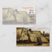 Bauernfrauen graben vor ihrer Hütte Vin Visitenkarte (Vorne/Hinten)