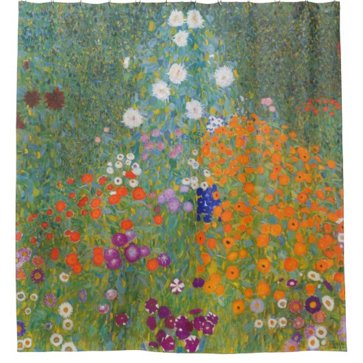 Bauerngarten - Gustav Klimt Duschvorhang (Vorderseite)