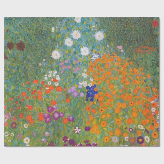 Bauerngarten - Gustav Klimt Geschenkpapier (Flach)