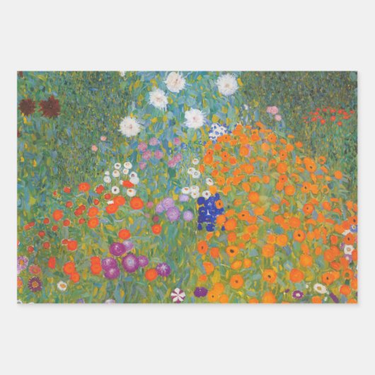 Bauerngarten - Gustav Klimt Geschenkpapier Set (Vorderseite)