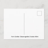 Bauerngarten Gustav Klimt Kleinformat Postkarte (Rückseite)