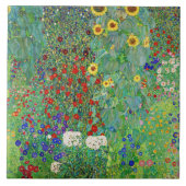 Bauerngarten Gustav Klimt mit Sonnenblumenmalereie Fliese (Vorderseite)
