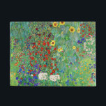 Bauerngarten Gustav Klimt mit Sonnenblumenmalereie Fußmatte<br><div class="desc">Bauerngarten Gustav Klimt mit Sonnenblumen Vintage Jugendstil-Malerei</div>