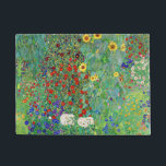 Bauerngarten Gustav Klimt mit Sonnenblumenmalereie Fußmatte<br><div class="desc">Bauerngarten Gustav Klimt mit Sonnenblumen Vintage Jugendstil-Malerei</div>