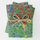 Bauerngarten Gustav Klimt mit Sonnenblumenmalereie Geschenkpapier Set (Beispiel)