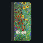 Bauerngarten Gustav Klimt mit Sonnenblumenmalereie iPhone 8/7 Geldbeutel-Hülle<br><div class="desc">Bauerngarten Gustav Klimt mit Sonnenblumen Vintage Jugendstil-Malerei</div>