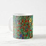Bauerngarten Gustav Klimt mit Sonnenblumenmalereie Kaffeetasse<br><div class="desc">Bauerngarten Gustav Klimt mit Sonnenblumen Vintage Jugendstil-Malerei</div>