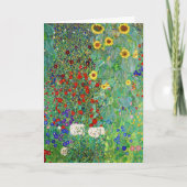 Bauerngarten Gustav Klimt mit Sonnenblumenmalereie Karte (Vorderseite)