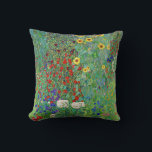 Bauerngarten Gustav Klimt mit Sonnenblumenmalereie Kissen<br><div class="desc">Bauerngarten Gustav Klimt mit Sonnenblumen Vintage Jugendstil-Malerei</div>