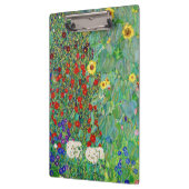 Bauerngarten Gustav Klimt mit Sonnenblumenmalereie Klemmbrett (Links)
