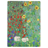 Bauerngarten Gustav Klimt mit Sonnenblumenmalereie Klemmbrett (Rückseite)