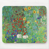 Bauerngarten Gustav Klimt mit Sonnenblumenmalereie Mousepad (Vorne)