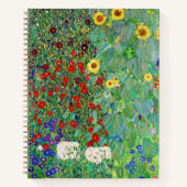 Bauerngarten Gustav Klimt mit Sonnenblumenmalereie Notizblock (Vorderseite)