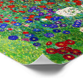 Bauerngarten Gustav Klimt mit Sonnenblumenmalereie Poster (Ecke)