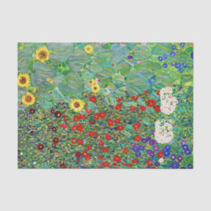Bauerngarten Gustav Klimt mit Sonnenblumenmalereie Seidenpapier
